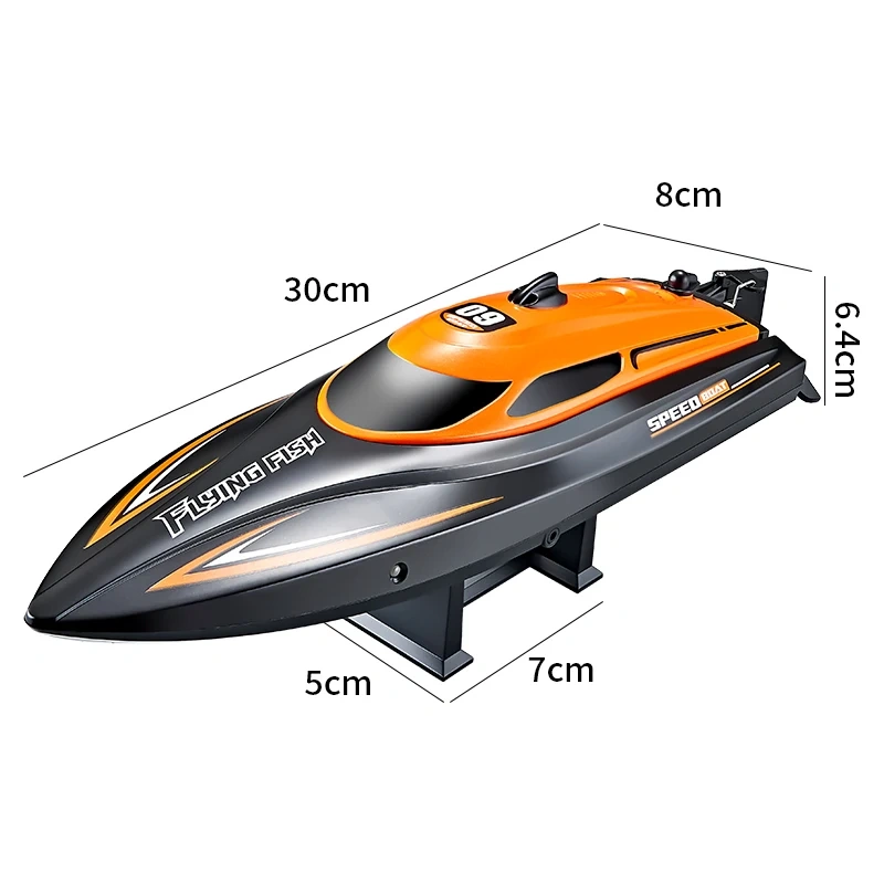 RC Battery Boat 2.4Ghz 25km/h High-Speed Remote Control Racing Electric Speedboat Low Battery Alarm Mini RC Ship Toys Adult