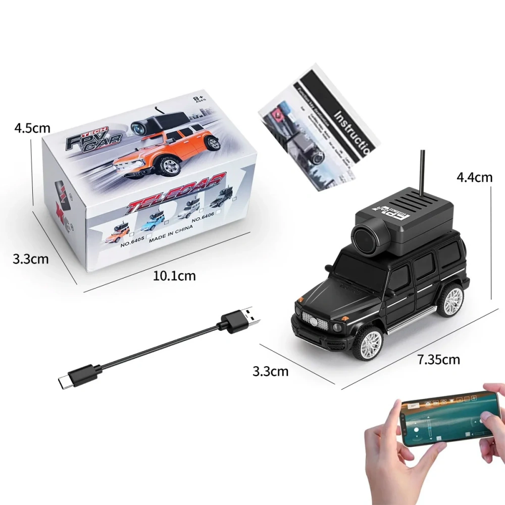 1/64 Mini RC Car 2.4G RC Drift Cars With FPV HD Wide Angle Camera & 3-Speed Modes Racing Car Toy for Kids Adults
