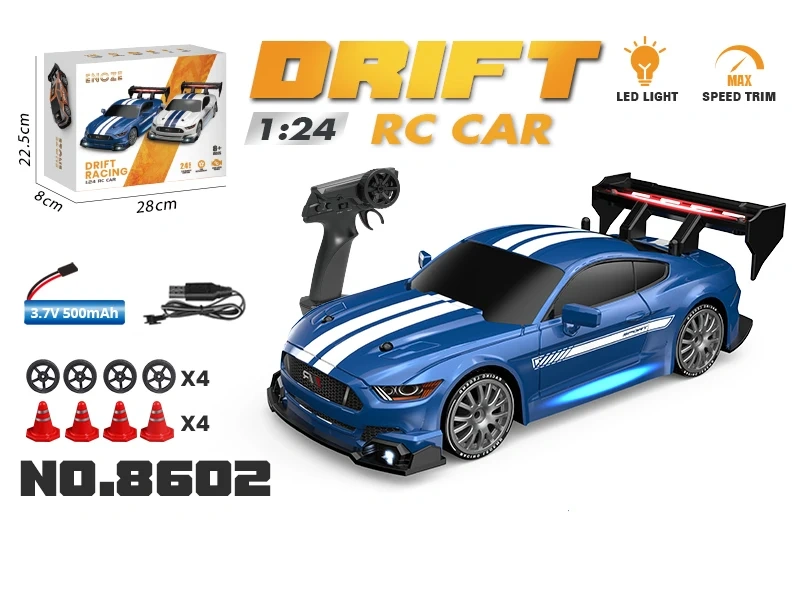 1:24 High Speed RC Drift Car 2.4G 4WD Remote Control Mini Racing Car Competition Race Car Toy for Children