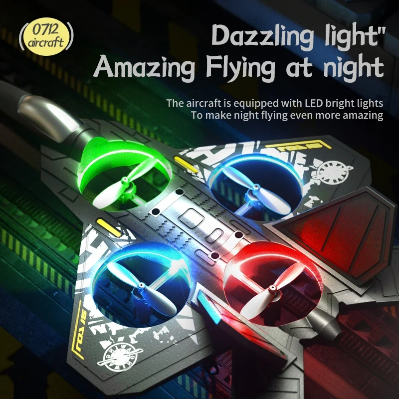 RC Aircraft EPP Foam Stunt Glider Electric Fighter Resistant Aerial UAV Hovering Helicopter with LED RC Airplane Model Toys