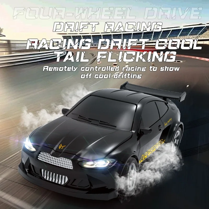 1/64 RC Car Four-Wheel Drive Remote Control Desktop Stunt Car Full Proportions Mini Racing Drift Car Toy Model Gift