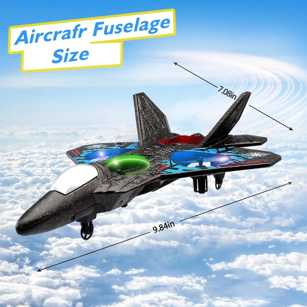 V17 RC Plane 2.4G Gravity Sensing RC Glider 360° Rotation One Key Takeoff Remote Control Airplane EPP Foam Toys Kids For Gift