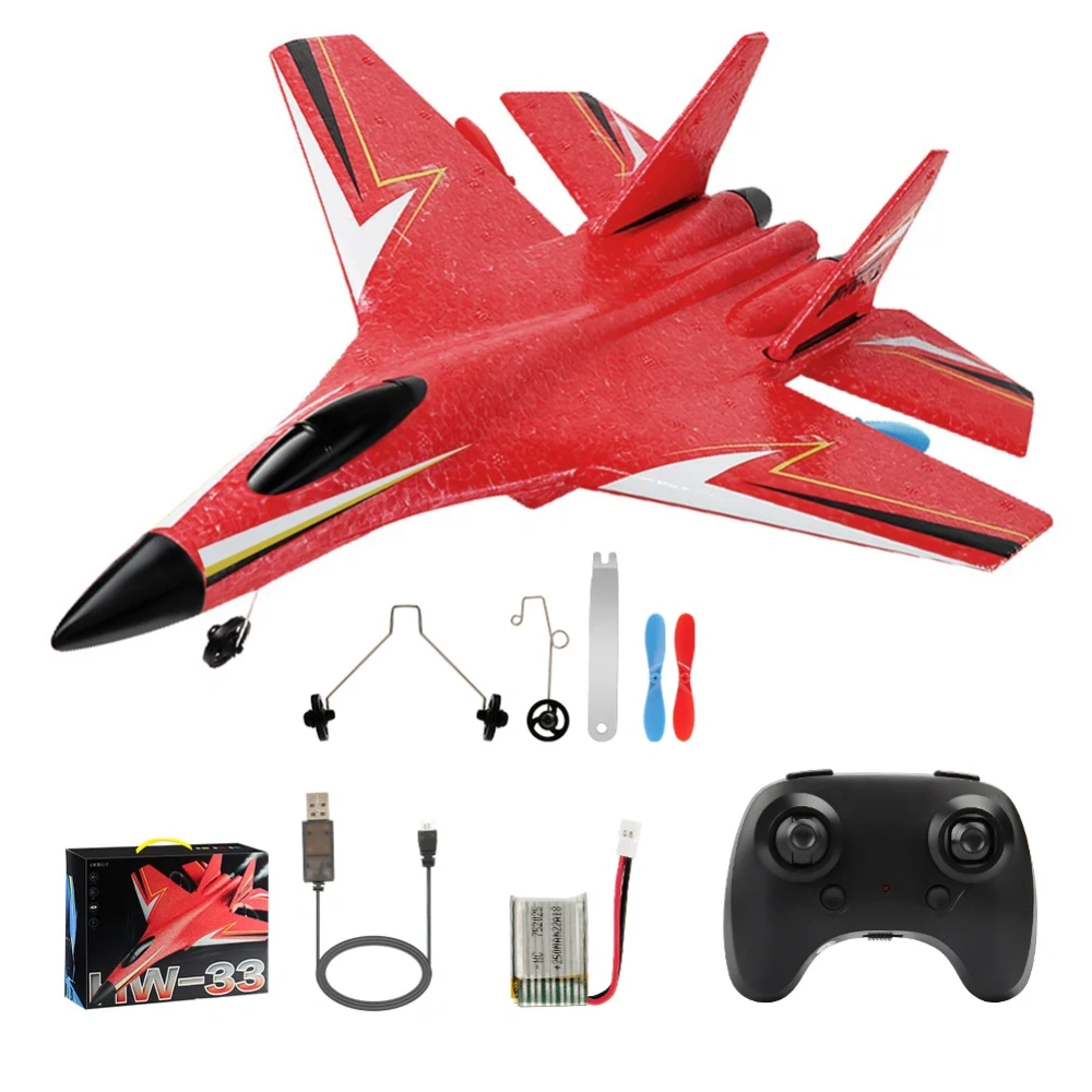 RC Plane HW33 2.4G Glider With LED Lights  Remote Control Aircraft Flying Model Airplane EPP Foam RC Toys For Children Gifts