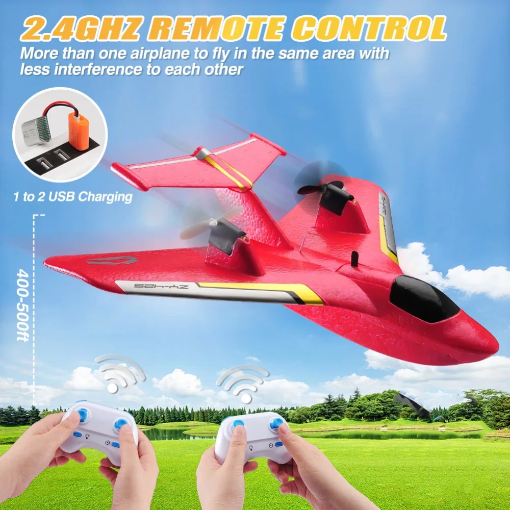 ZY425 RC Plane 2CH Water Air Remote Control Aircraft EPP Foam RC Glider Airplane Boys Toys for Children