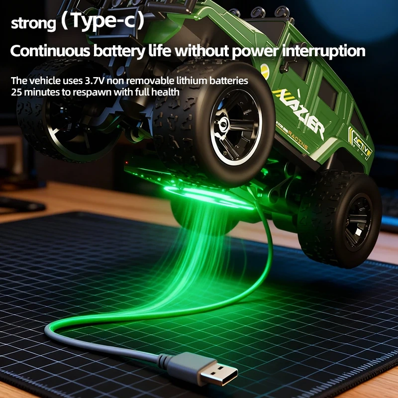 1:64 Mini RC Truck 2.4Ghz Racing High Speed Racing Desk Competition Drift RC Car With APP Control All Terrain RC Vehicle Toys