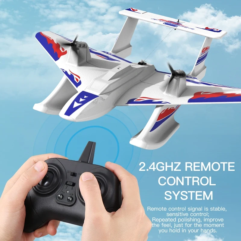KF701 Amphibious RC Plane 2.4G 3CH Waterproof Sea And Air RC Airplane EPP Foam Flying Glider RC Aircraft Toys Gift