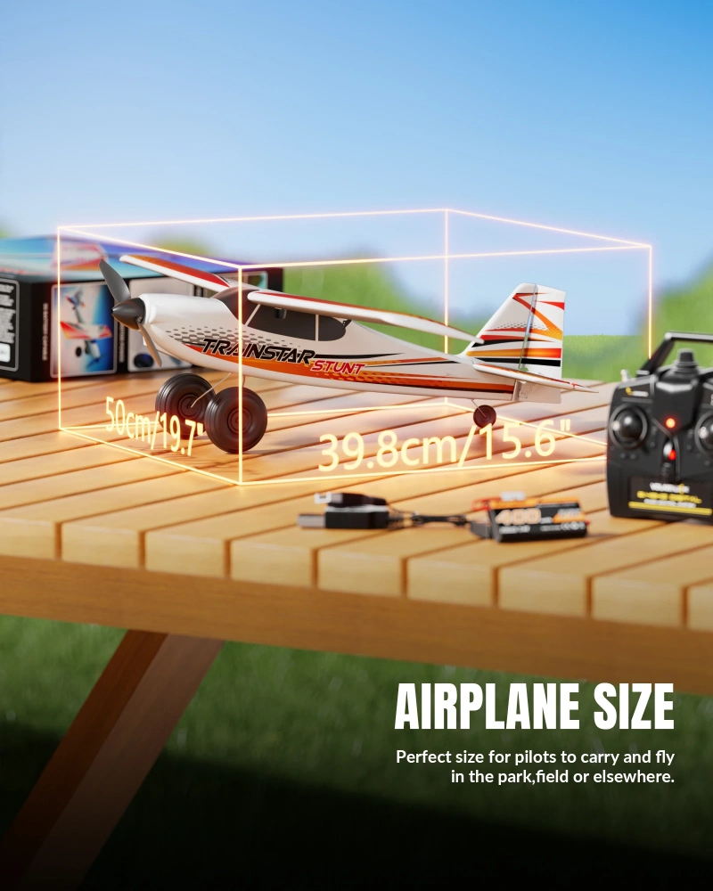 Trainstar Stunt RC Plane 2.4G 4CH EPP 500mm Wingspan RC Trainer With Brushless motor One Key Aerobatic RC Fighter