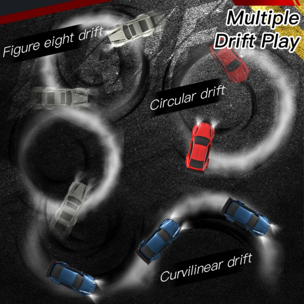 KF20 1:64 RC Drift Car  2.4G4 WD RC Racing Car Mini High-Speed Full Proportions Desktop Remote Control Car Electric Toy Boys