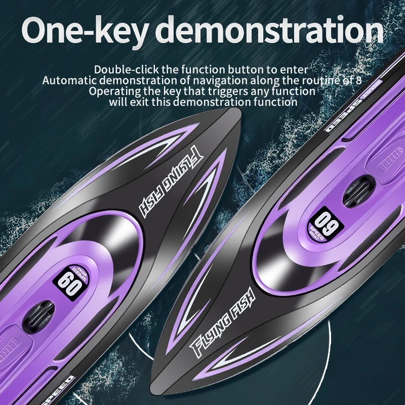 RC Battery Boat 2.4Ghz 25km/h High-Speed Remote Control Racing Electric Speedboat Low Battery Alarm Mini RC Ship Toys Adult