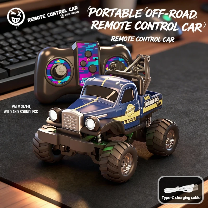 1:64 Mini RC Truck 2.4Ghz Racing High Speed Racing Desk Competition Drift RC Car With APP Control All Terrain RC Vehicle Toys