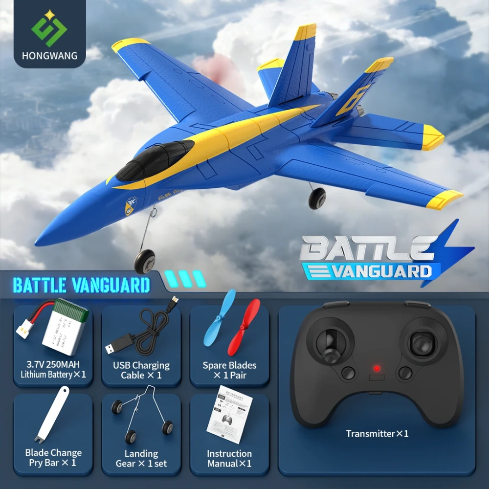 F18 Hornet RC Glider 2.4G 2CH 6-Axis Stability Remote Control Foam Aircraft With LED Lights Hand Throwing Airplane RC Toys Gifts