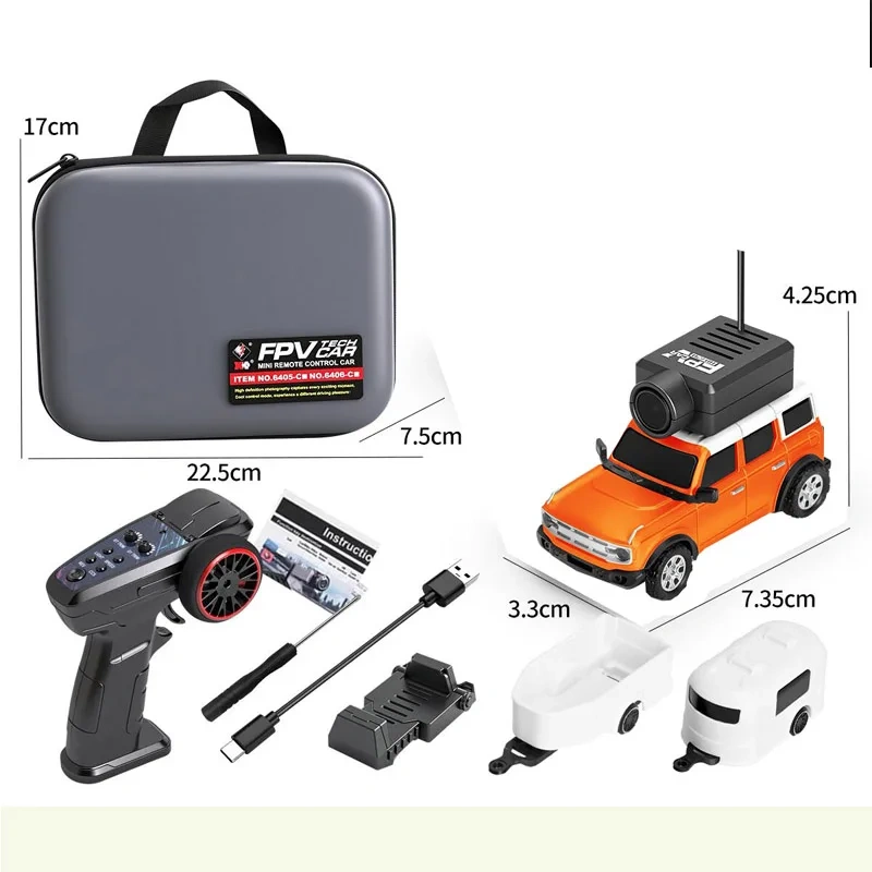1/64 Mini RC Car 2.4G RC Drift Cars With FPV HD Wide Angle Camera & 3-Speed Modes Racing Car Toy for Kids Adults