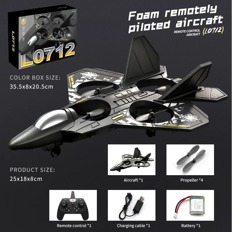 RC Aircraft EPP Foam Stunt Glider Electric Fighter Resistant Aerial UAV Hovering Helicopter with LED RC Airplane Model Toys