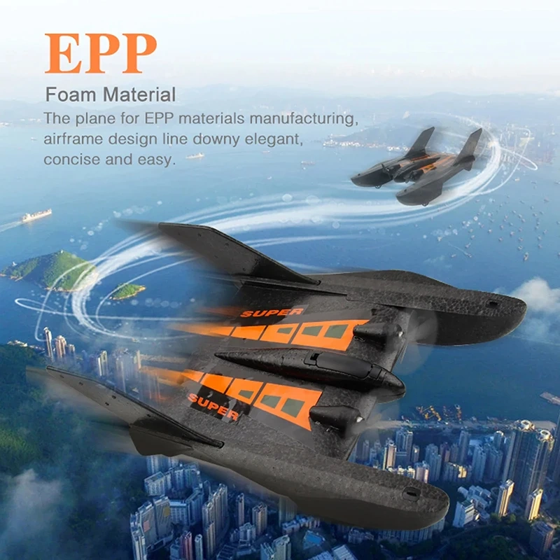Fx815 Rc Aircraft 2-Channel Fixed-Wing Glider 2.4G Remote Control Spacecraft  Model Seaplane Kid Toys