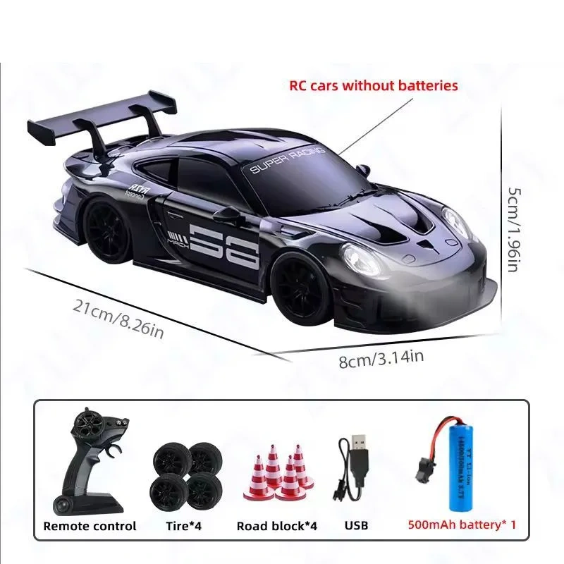 1:24 RC Car 2.4G 4WD High-Speed RC Drift Car High-Speed RC Drift Car Racing Sport Toy Car with Extra Tires Kids Adult