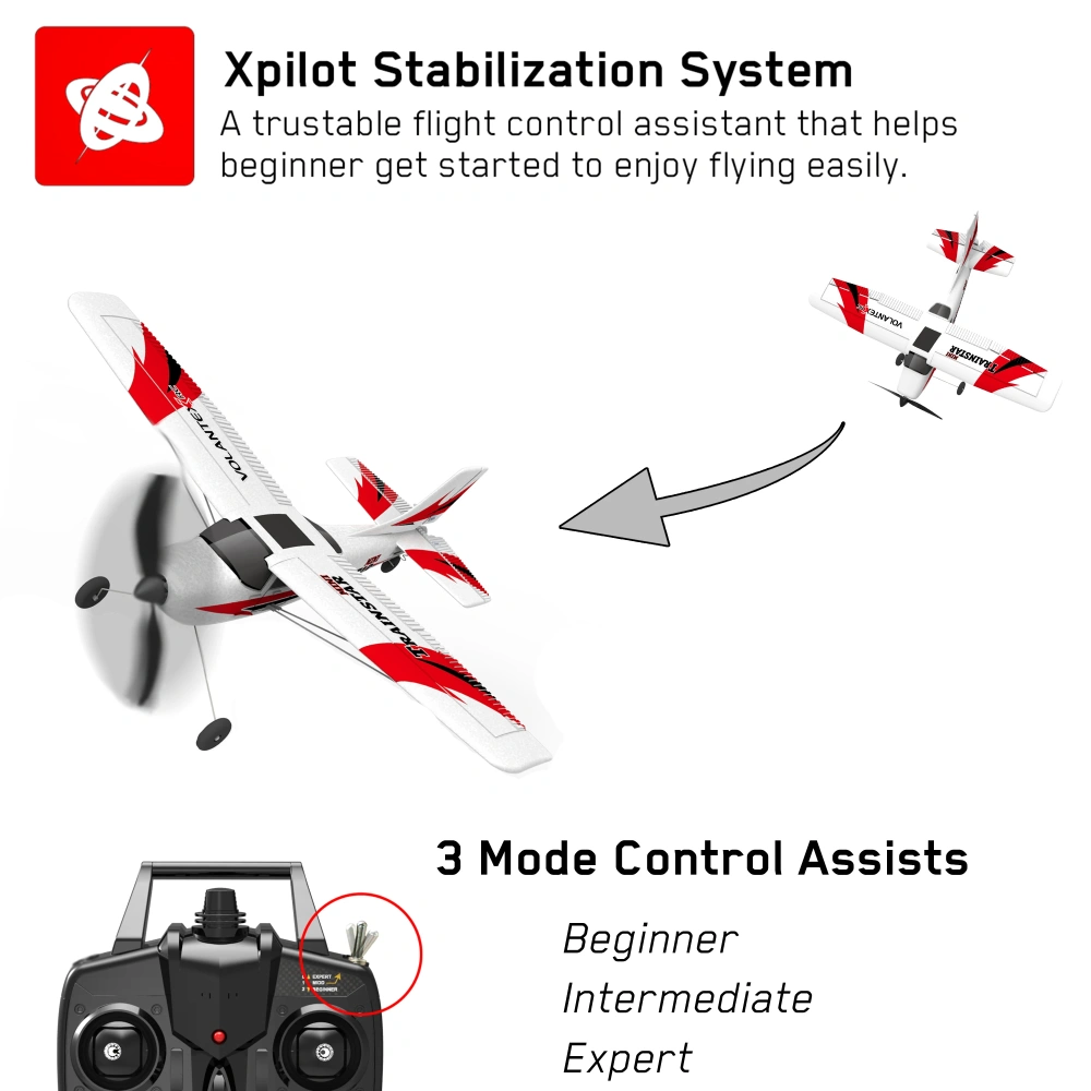Trainstar RC Glider EPP Foam 400mm Wingspan RC Aircraft 2.4GHz 3CH with Xpilot Gyro System RTF Plane Warbird Airplanes