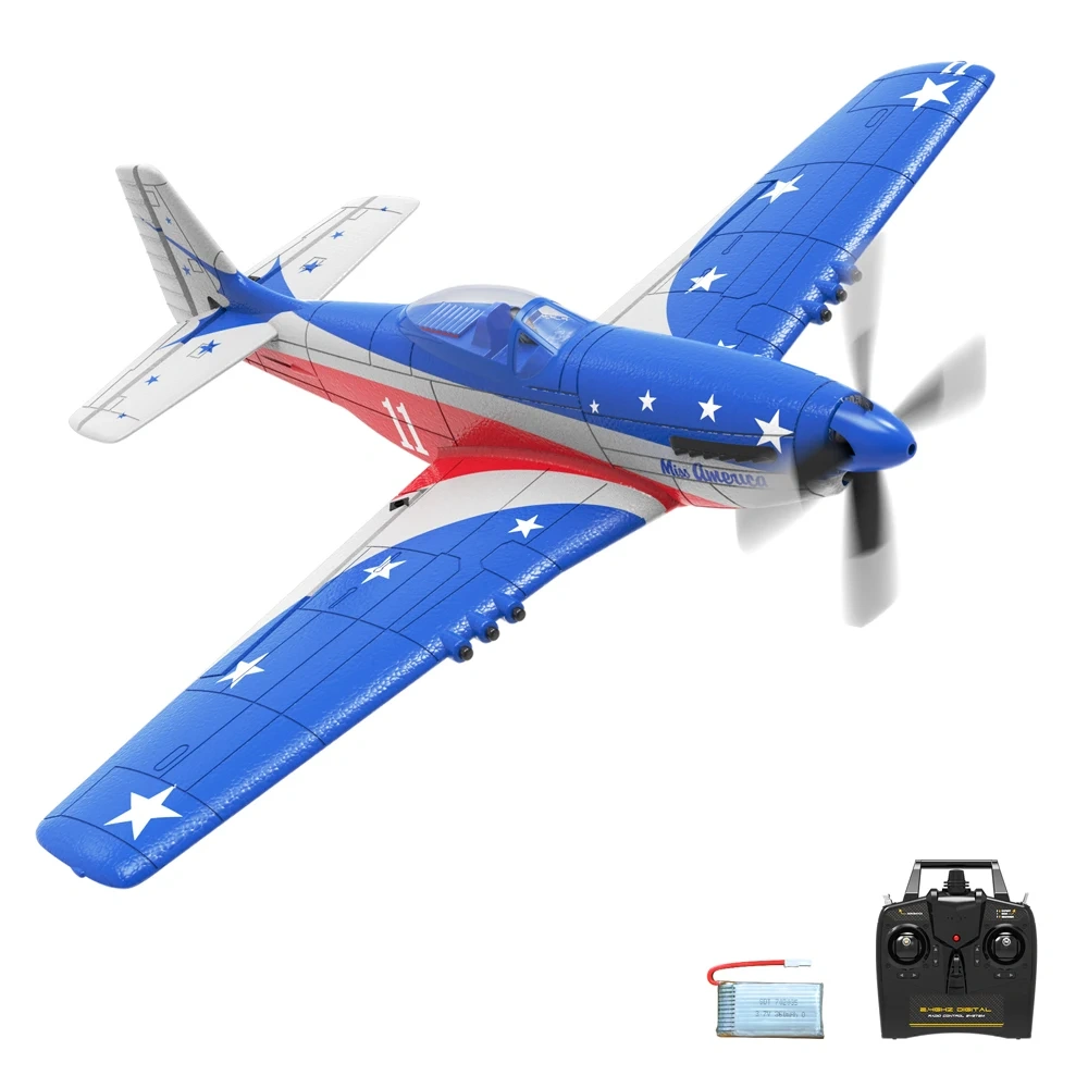 VOLANTEXRC RC Plane 400mm Zero/P51 Mustang /BF109/Spitfire RTF Airplane with Xpilot Stabilization System One Key Aerobatic
