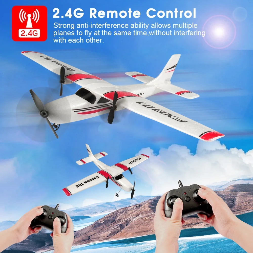FX801 RC Plane EPP Foam 2.4G 2CH RTF Remote Control Wingspan Aircraft Fixed Wingspan Airplane Toys Gifts for Children Kids