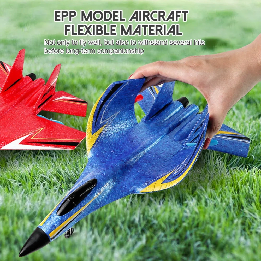 RC Plane HW33 2.4G Glider With LED Lights  Remote Control Aircraft Flying Model Airplane EPP Foam RC Toys For Children Gifts