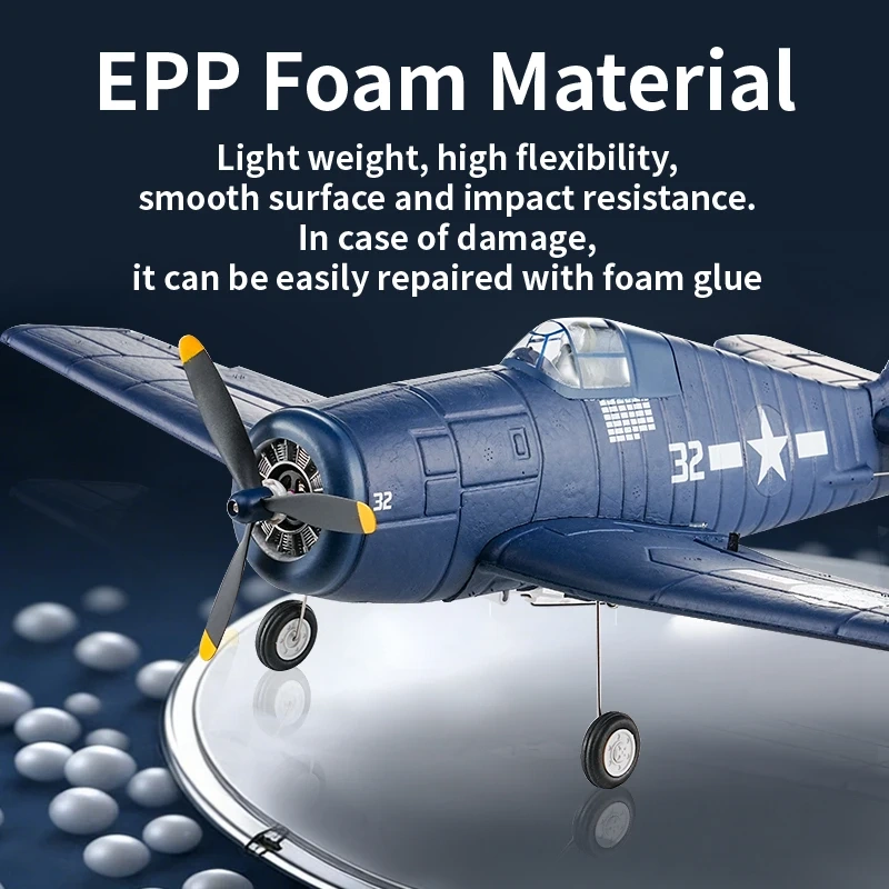 F6F Hellcat RC Plane FX9503 2.4G 4CH EPP Fixed Wing RC Fighter With Brushless Motor One Key Stunt 360 Roll RC Plane Toy For Boys