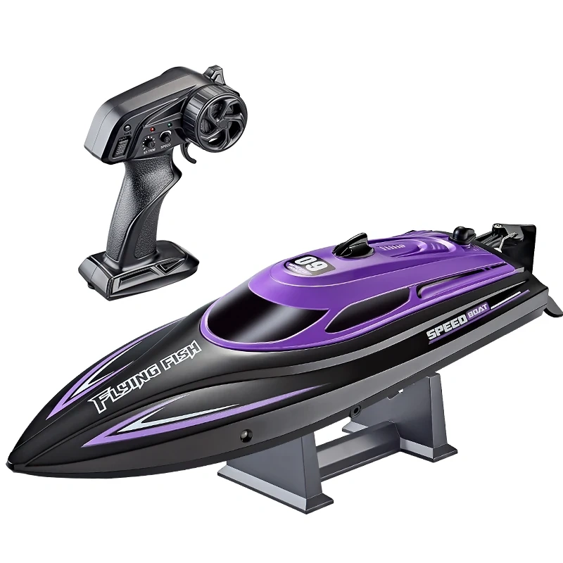 RC Battery Boat 2.4Ghz 25km/h High-Speed Remote Control Racing Electric Speedboat Low Battery Alarm Mini RC Ship Toys Adult
