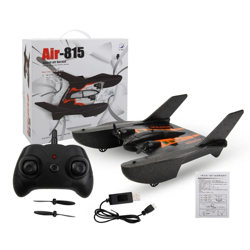 Fx815 Rc Aircraft 2-Channel Fixed-Wing Glider 2.4G Remote Control Spacecraft  Model Seaplane Kid Toys