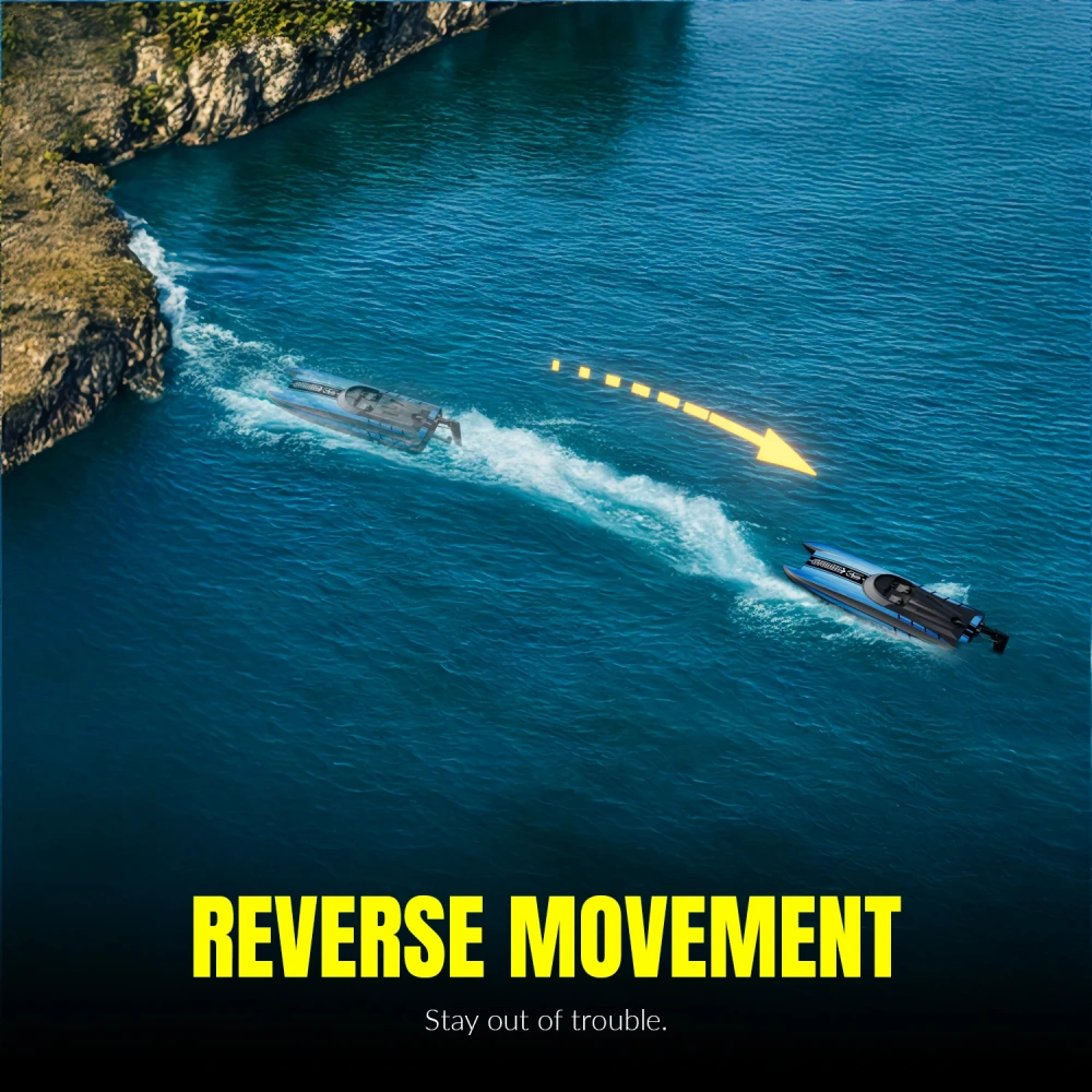 VOLANTEXRC RC Boat 30+MPH AtomicXS High Speed RC Boat With Reverse Function Low Battery & Over Range Alarm Toys Gifts