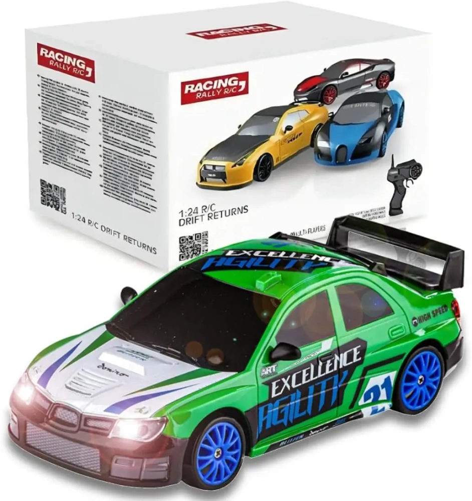 1:24 RC Drifting Car 2.4G 4WD Remote Control Racing Car RC High Speed Competition Race Car Boy Toy Gift Replaceable Tire