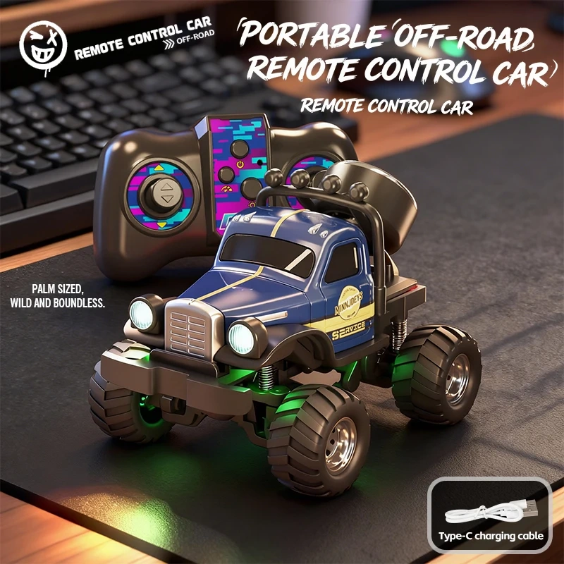 1:64 Mini RC Truck 2.4Ghz Racing High Speed Racing Desk Competition Drift RC Car With APP Control All Terrain RC Vehicle Toys