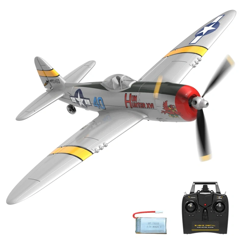 P47 Thunderbolt RC Airplane  2.4G 4CH 6 Axis 400mm Wingspan RC Aircraft One Key Aerobatic RTF Glider Plane Toys Gifts