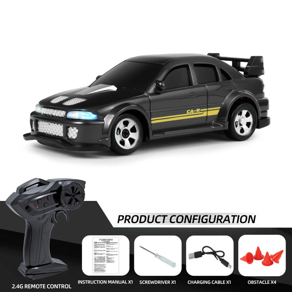 1/64 RC Car Four-Wheel Drive Remote Control Desktop Stunt Car Full Proportions Mini Racing Drift Car Toy Model Gift