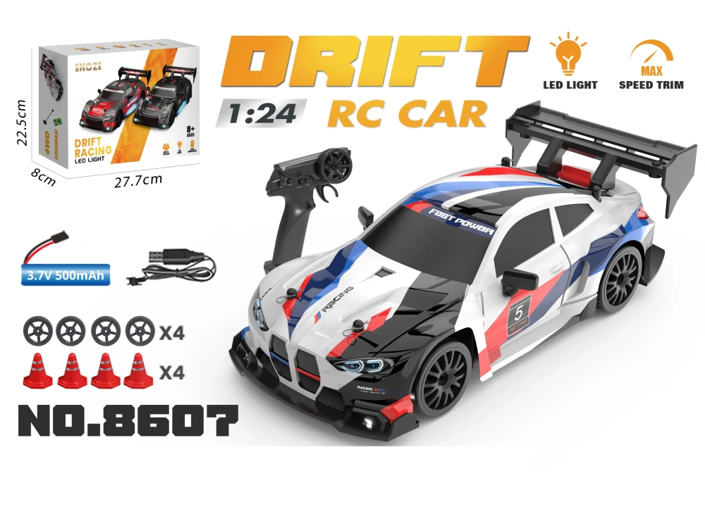 1:24 RC Car 2.4G 4WD High-Speed RC Drift Car High-Speed RC Drift Car Racing Sport Toy Car with Extra Tires Kids Adult