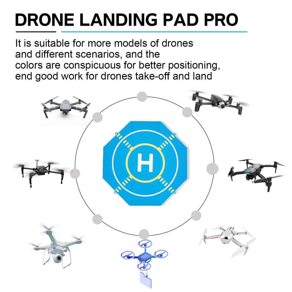 55CM/60CM Drone Landing Pad Universal Foldable Waterproof Portable rone Quadcopters Helipad for DJI Mavic 3/Mini 4K Helicopter