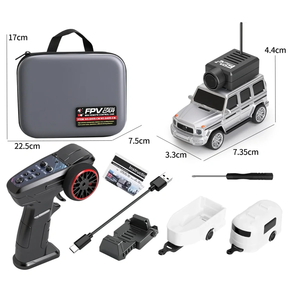 1/64 Mini RC Car 2.4G RC Drift Cars With FPV HD Wide Angle Camera & 3-Speed Modes Racing Car Toy for Kids Adults