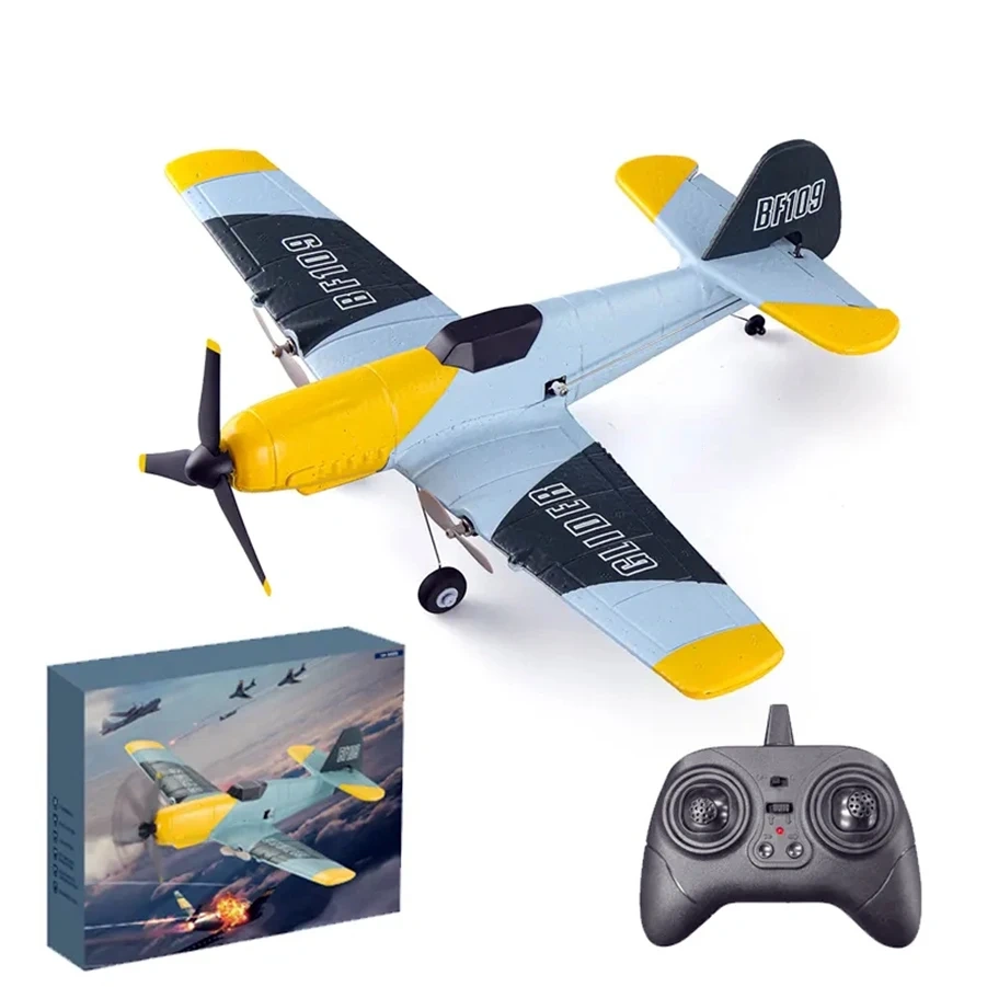 Z61 RC Plane BF109 Fighter 2.4G 3CH Smart Balance EPP Foam  RC Gliders Fixed Wingspan RC Aircraft Toys