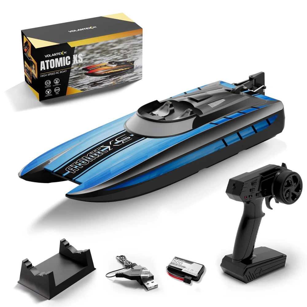 VOLANTEXRC RC Boat 30+MPH AtomicXS High Speed RC Boat With Reverse Function Low Battery & Over Range Alarm Toys Gifts