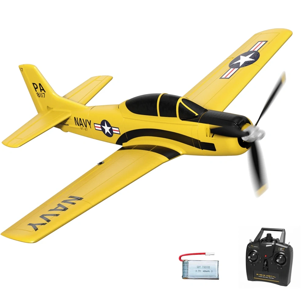 VOLANTEXRC RC Plane 400mm Zero/P51 Mustang /BF109/Spitfire RTF Airplane with Xpilot Stabilization System One Key Aerobatic