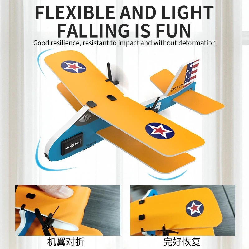 Mini RC Plane 2.4G Radio Remote Control Airplanes Double Wing RC Gliders Flying Aircraft Toys For Children Gifts