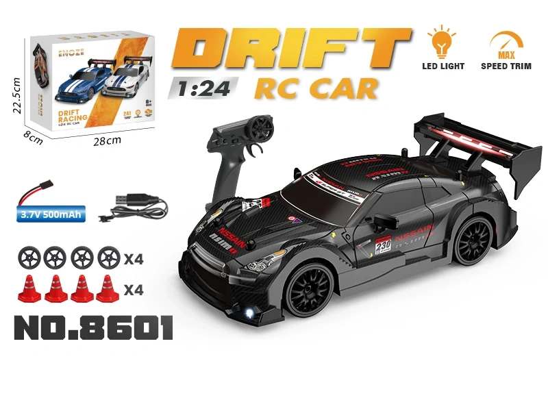 1:24 RC Car 2.4G 4WD High-Speed RC Drift Car High-Speed RC Drift Car Racing Sport Toy Car with Extra Tires Kids Adult