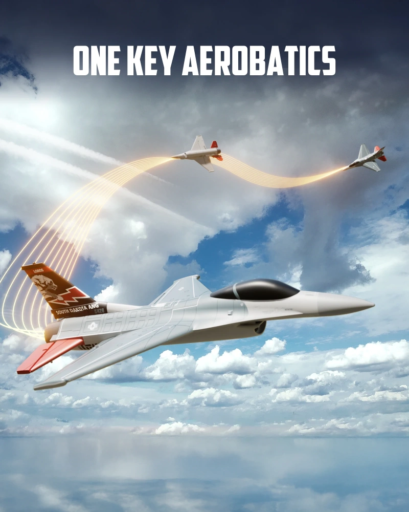 VOLANTEXRC F16 Falco RC Plane One Key Aerobatic RTF Fighter With Xpilot Stabilization 2.4G 4CH RTF Glider   Brushless Motor