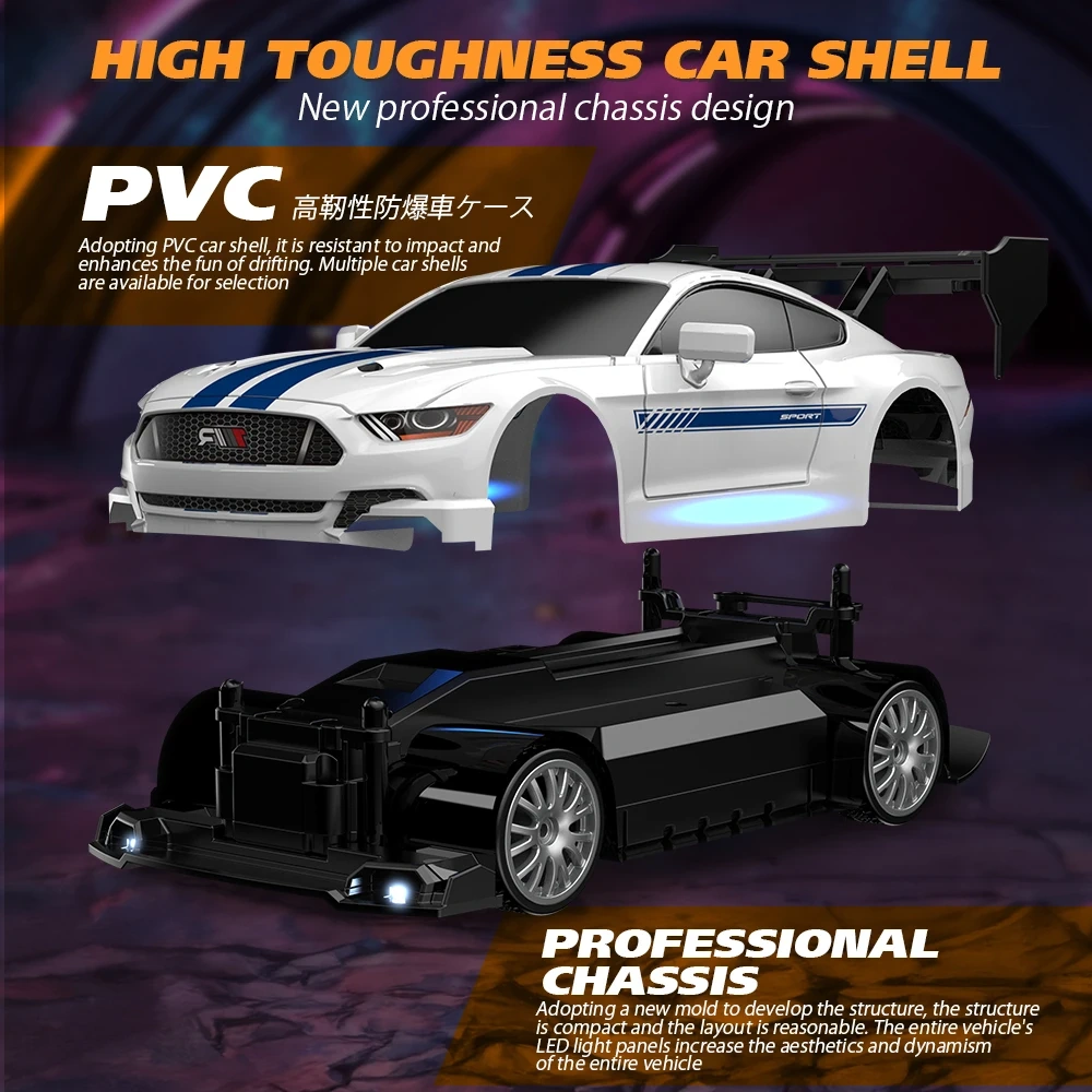 1:24 RC Car 2.4G 4WD High-Speed RC Drift Car High-Speed RC Drift Car Racing Sport Toy Car with Extra Tires Kids Adult