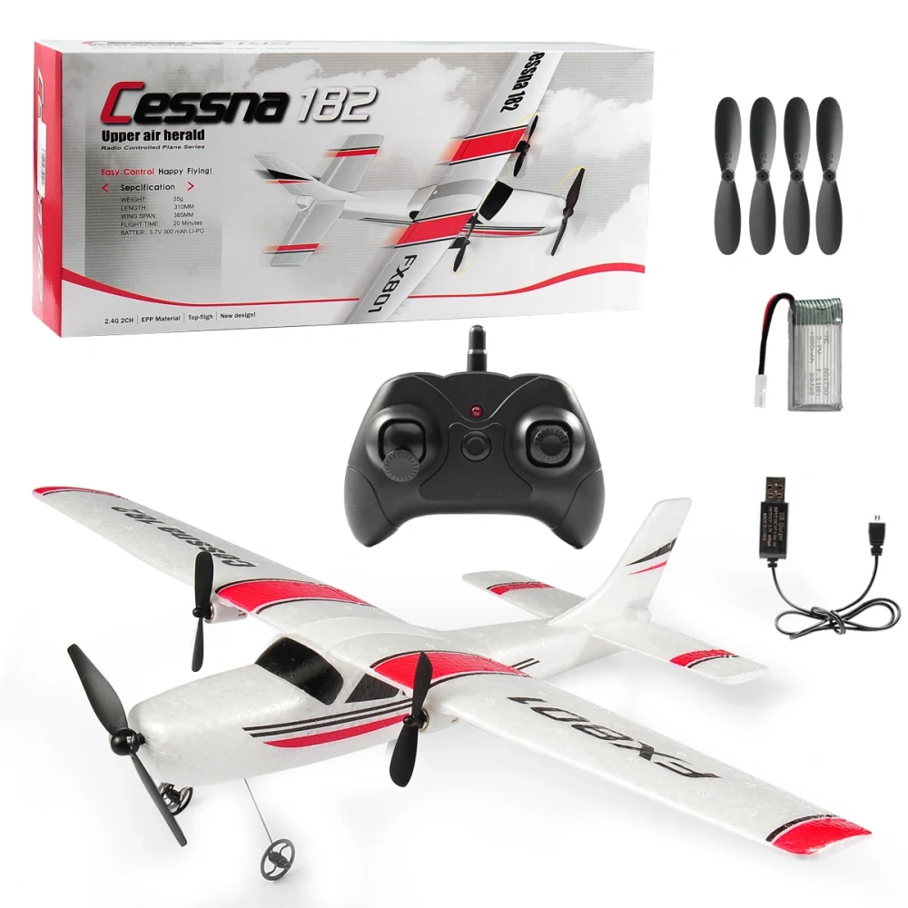 FX801 RC Plane EPP Foam 2.4G 2CH RTF Remote Control Wingspan Aircraft Fixed Wingspan Airplane Toys Gifts for Children Kids