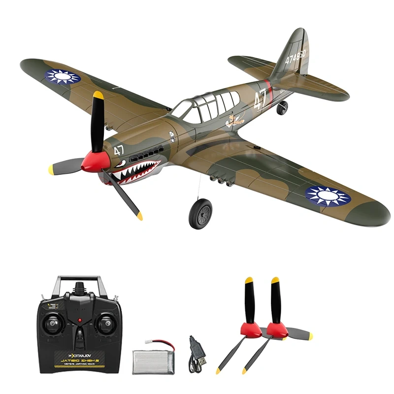 VOLANTEXRC RC Plane 400mm Zero/P51 Mustang /BF109/Spitfire RTF Airplane with Xpilot Stabilization System One Key Aerobatic