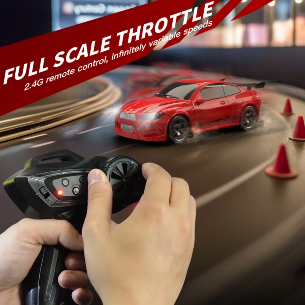 KF20 1:64 RC Drift Car  2.4G4 WD RC Racing Car Mini High-Speed Full Proportions Desktop Remote Control Car Electric Toy Boys