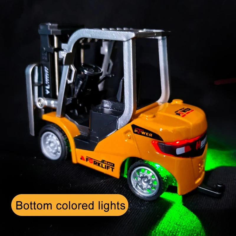1/64 RC Trucks 2.4G Alloy Mini RC Forklift & Dumper With APP Control Engineering Vehicle Toys Model Gift for Boys