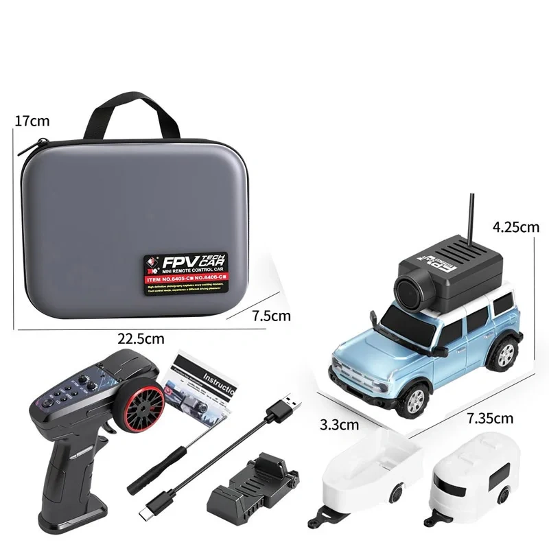 1/64 Mini RC Car 2.4G RC Drift Cars With FPV HD Wide Angle Camera & 3-Speed Modes Racing Car Toy for Kids Adults