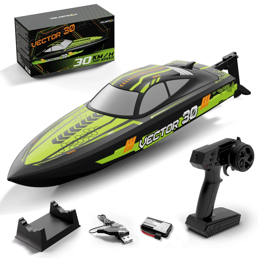 VOLANTEXRC RC Boat 30+MPH AtomicXS High Speed RC Boat With Reverse Function Low Battery & Over Range Alarm Toys Gifts