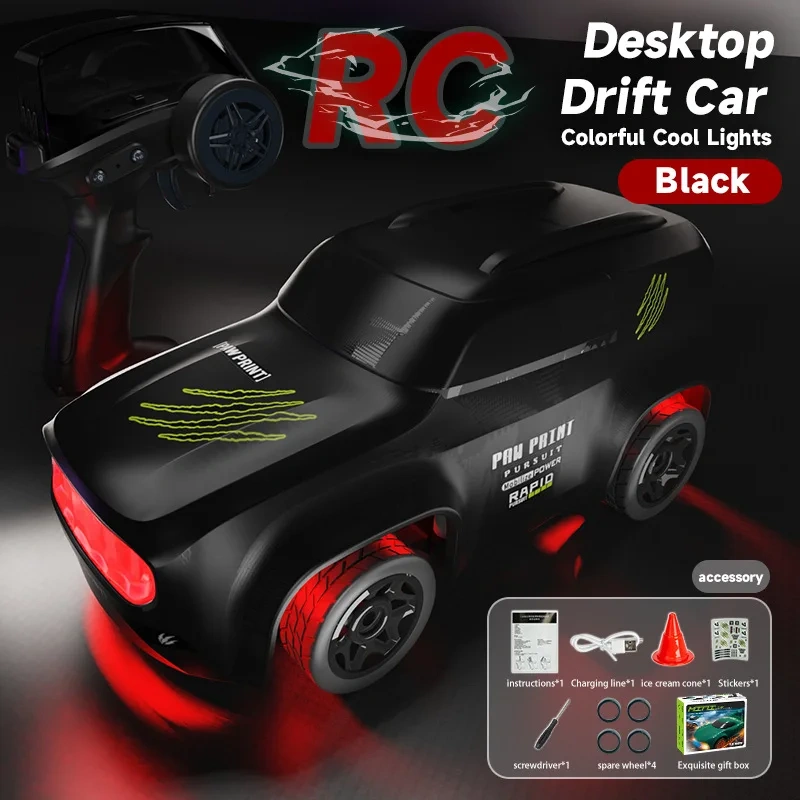 KF20 1:64 RC Drift Car  2.4G4 WD RC Racing Car Mini High-Speed Full Proportions Desktop Remote Control Car Electric Toy Boys