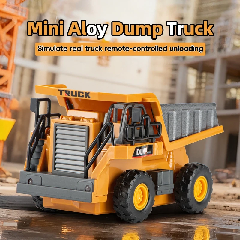 1/64 RC Trucks 2.4G Alloy Mini RC Forklift & Dumper With APP Control Engineering Vehicle Toys Model Gift for Boys