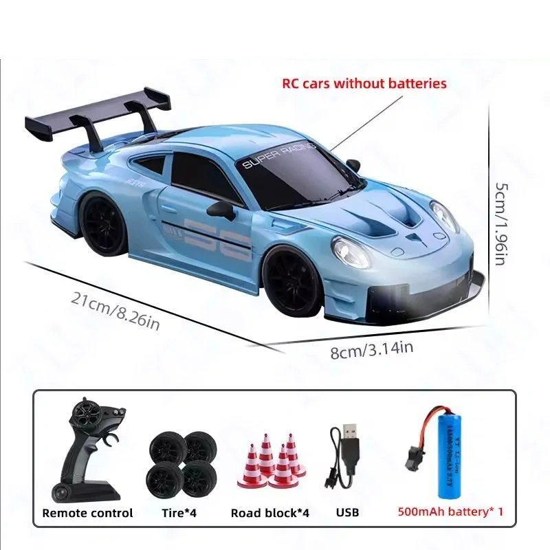 1:24 RC Car 2.4G 4WD High-Speed RC Drift Car High-Speed RC Drift Car Racing Sport Toy Car with Extra Tires Kids Adult